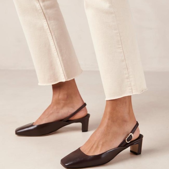 🍂NWT ALOHAS Pumps Lindy  Brown Leather Pumps - Picture 2 of 14